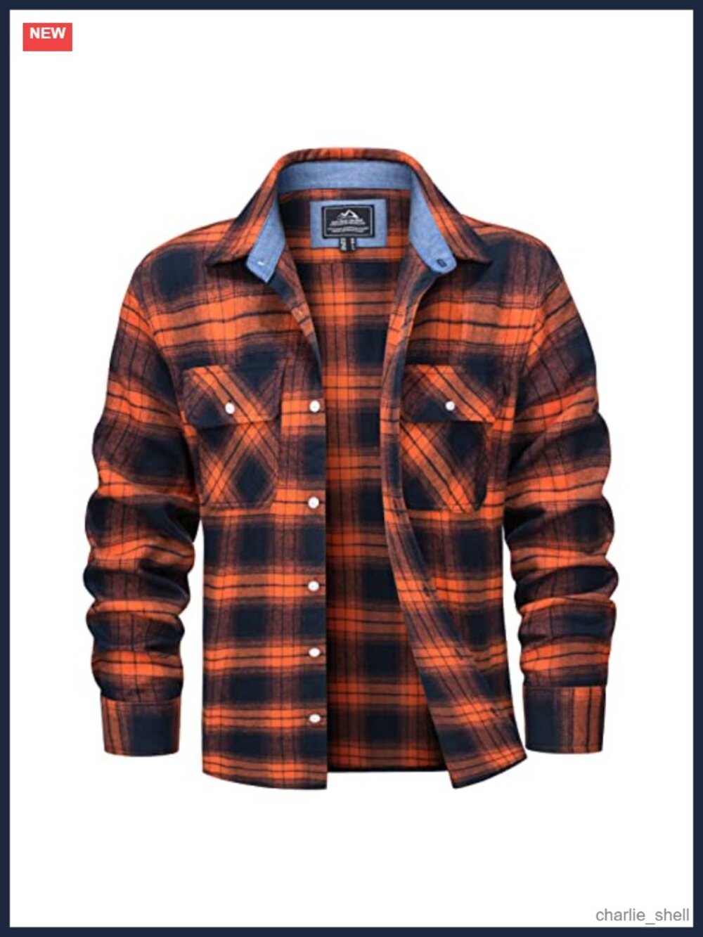 Men's Flannel Plaid Button Down Shirt Cotton Long Sleeve